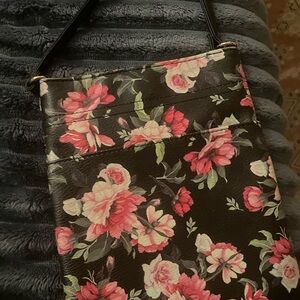Floral Black and Pink Women's Bag